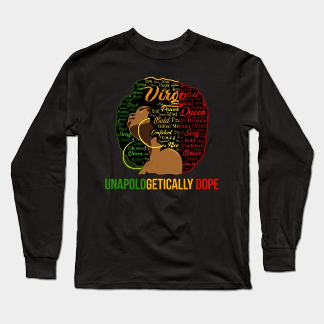 Unapologetically Dope African American Funny Afro Gift Women Long Sleeve T-Shirt by hadlamcom